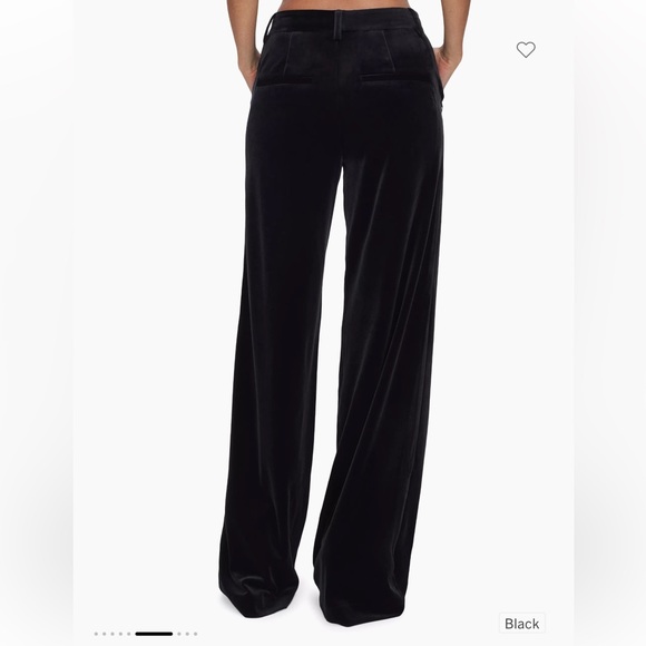 GOOD AMERICAN VELVET WIDE-LEG TROUSERS - Picture 3 of 6